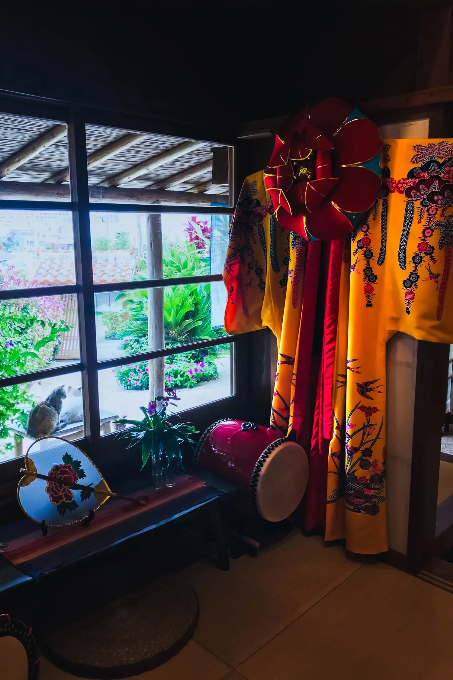 Okinawan traditional kimono AKA ryusou