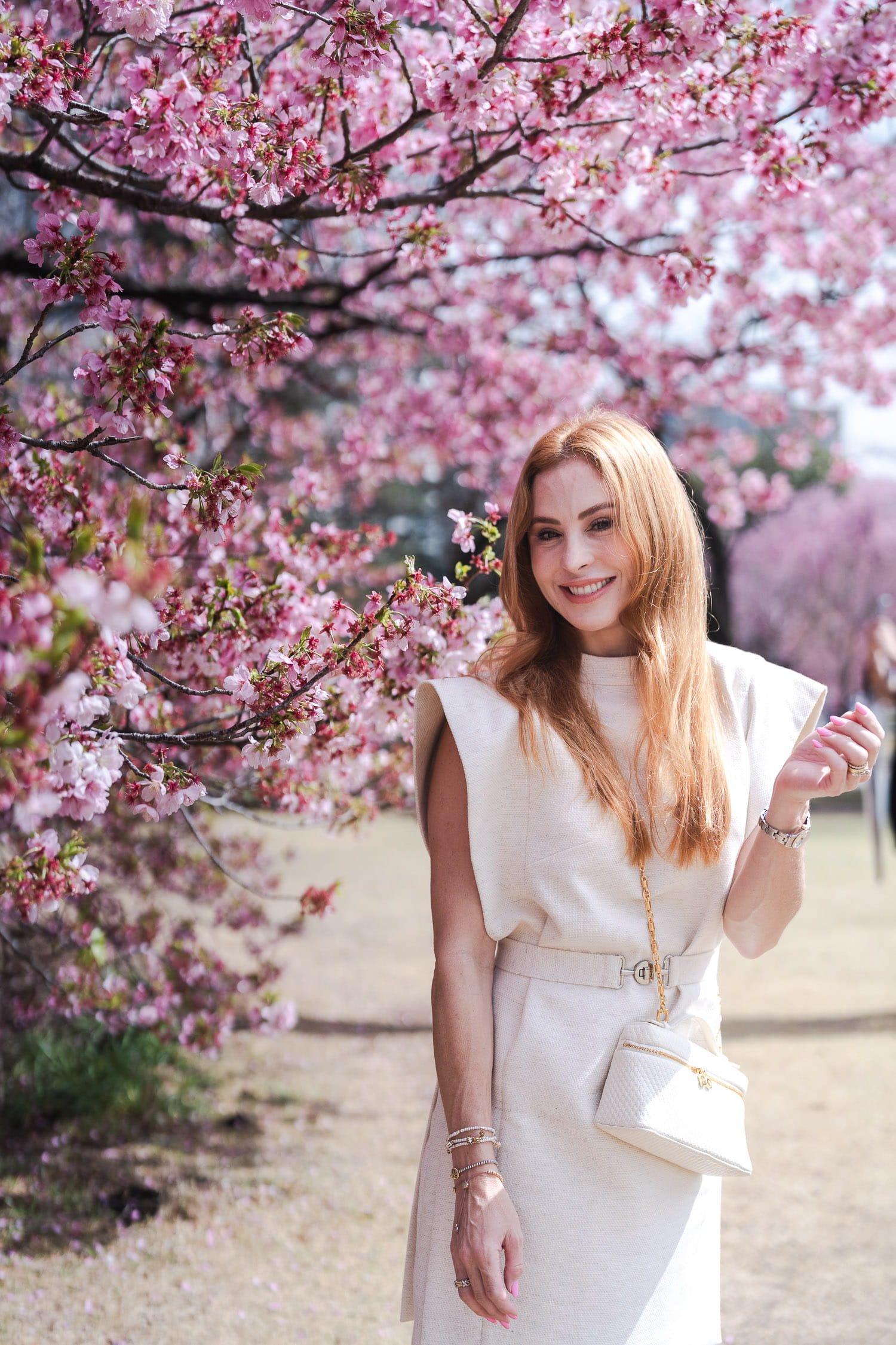 Professional photoshoot for a lifestyle portraiture during cherry blossom season