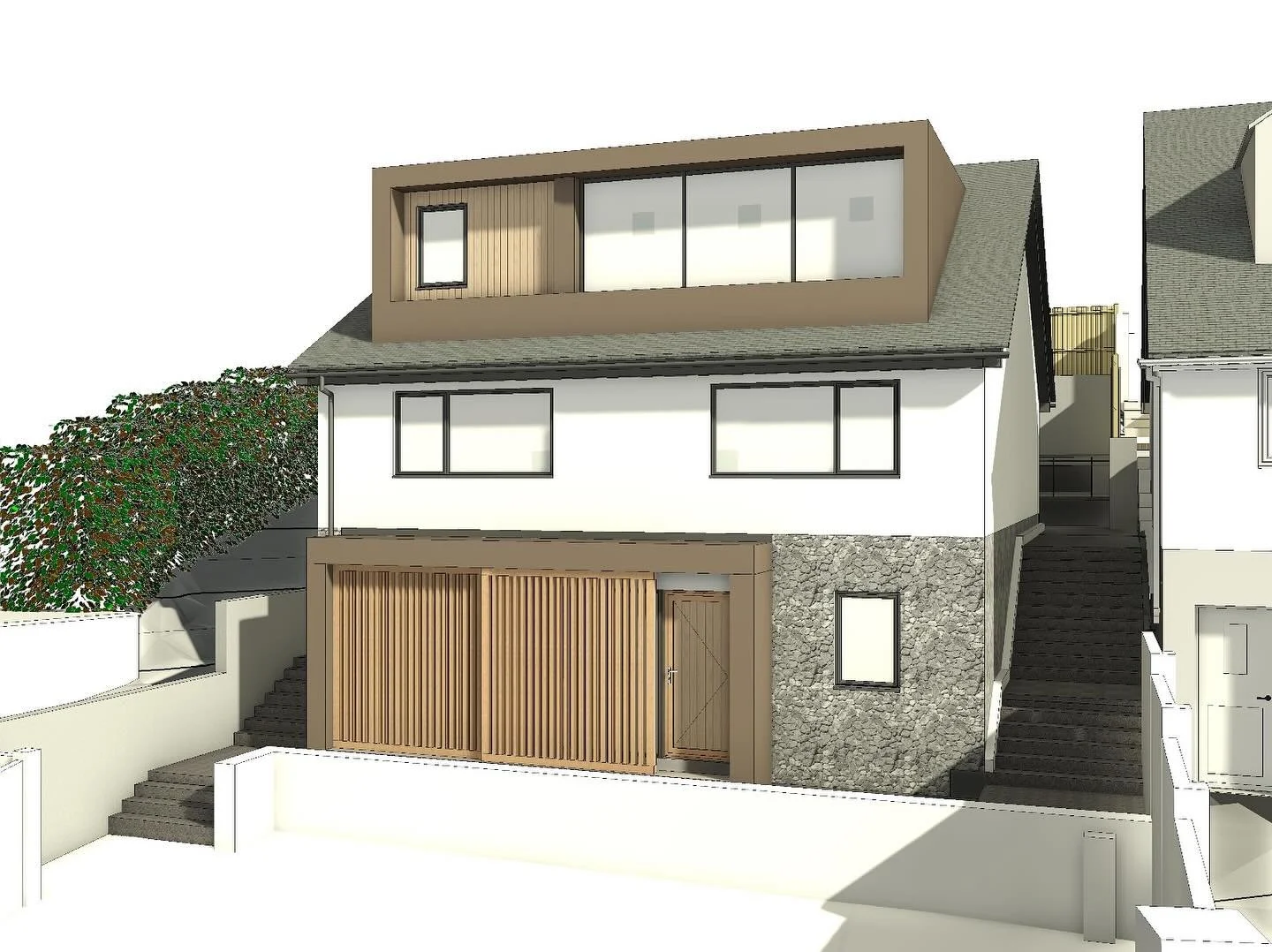 Another new house designed by Charles Blake Associates Architecture approved in Torbay! 🎉

We recently secured Planning Permission to develop part of a back garden (with road access) to form a large 4-bed detached house with cinema room. The house w