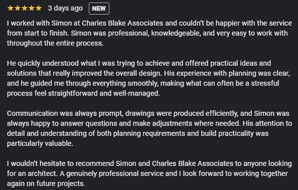 Grateful doesn&rsquo;t even begin to cover it 🙏 

Receiving feedback like this reminds us why we do what we do. We love helping clients feel supported and understood from the very first conversation through to the final drawings.

A huge thank you t