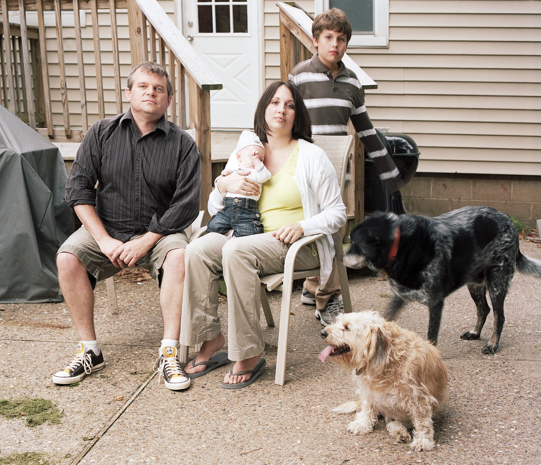 Chris, Trish, Max, Zach, and dogs, 2011
