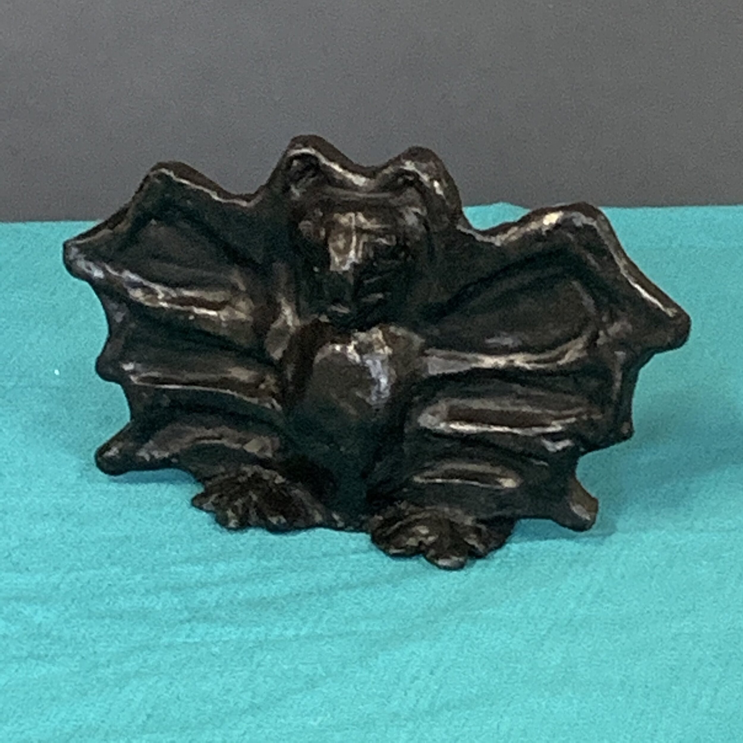   Bat, Spirit Animal Series  Clay with glaze 4 x 6 x 1.5 in/ 10 x 15.2 x 3.8 cm. 2020 