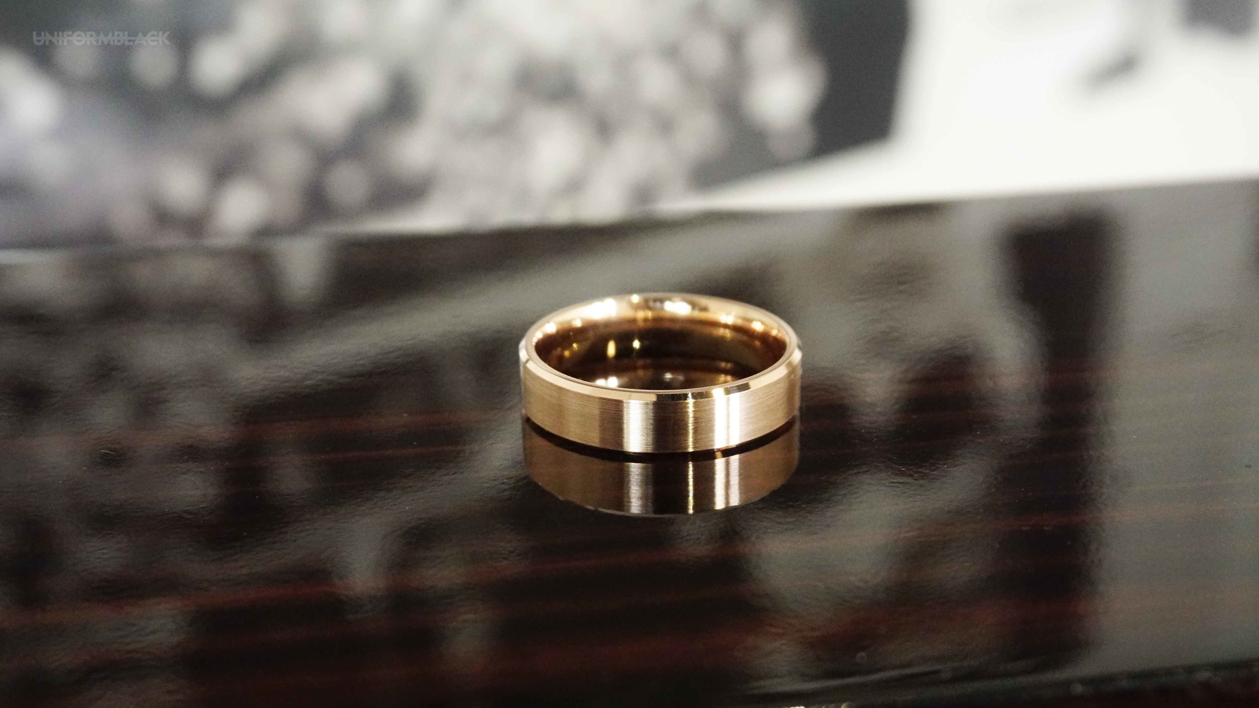 5mm bevelled 18ct rose gold