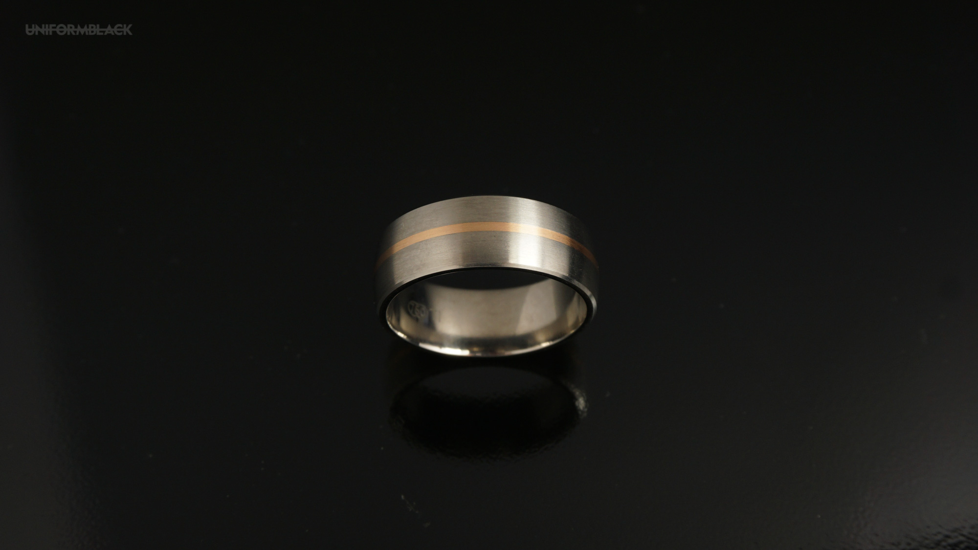 Cathode - 8mm Titanium with Rose Gold Inlay