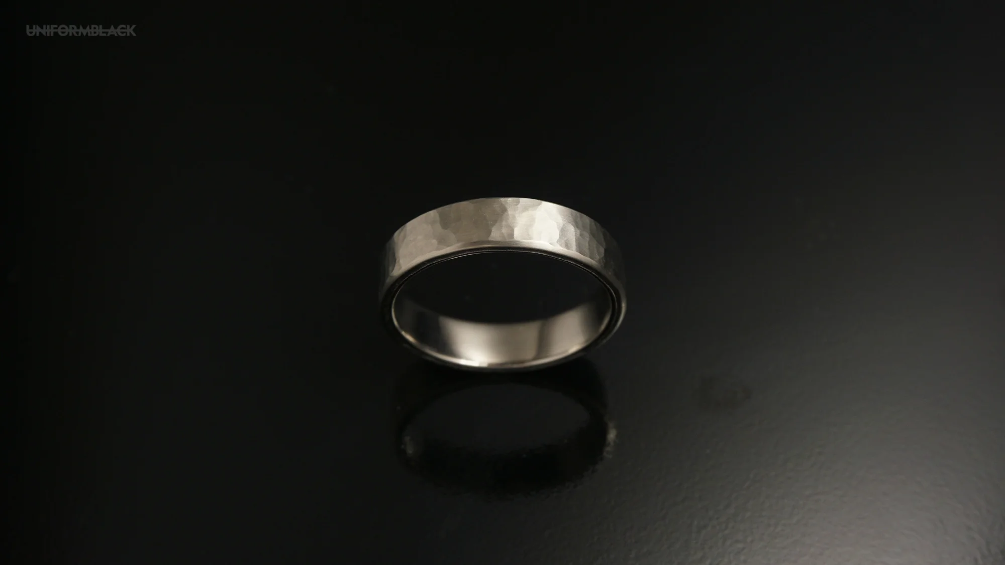 5mm Hammered Titanium Ring