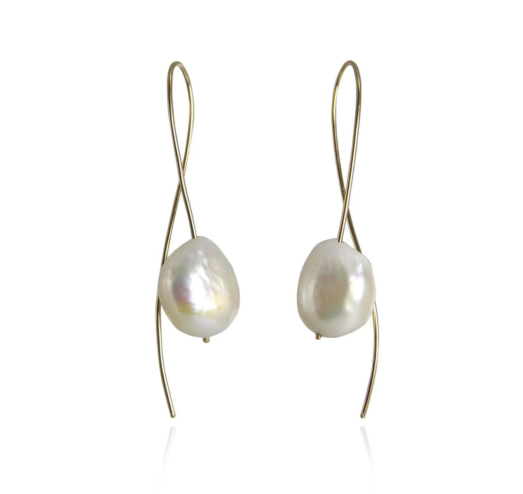 curved drop earrings