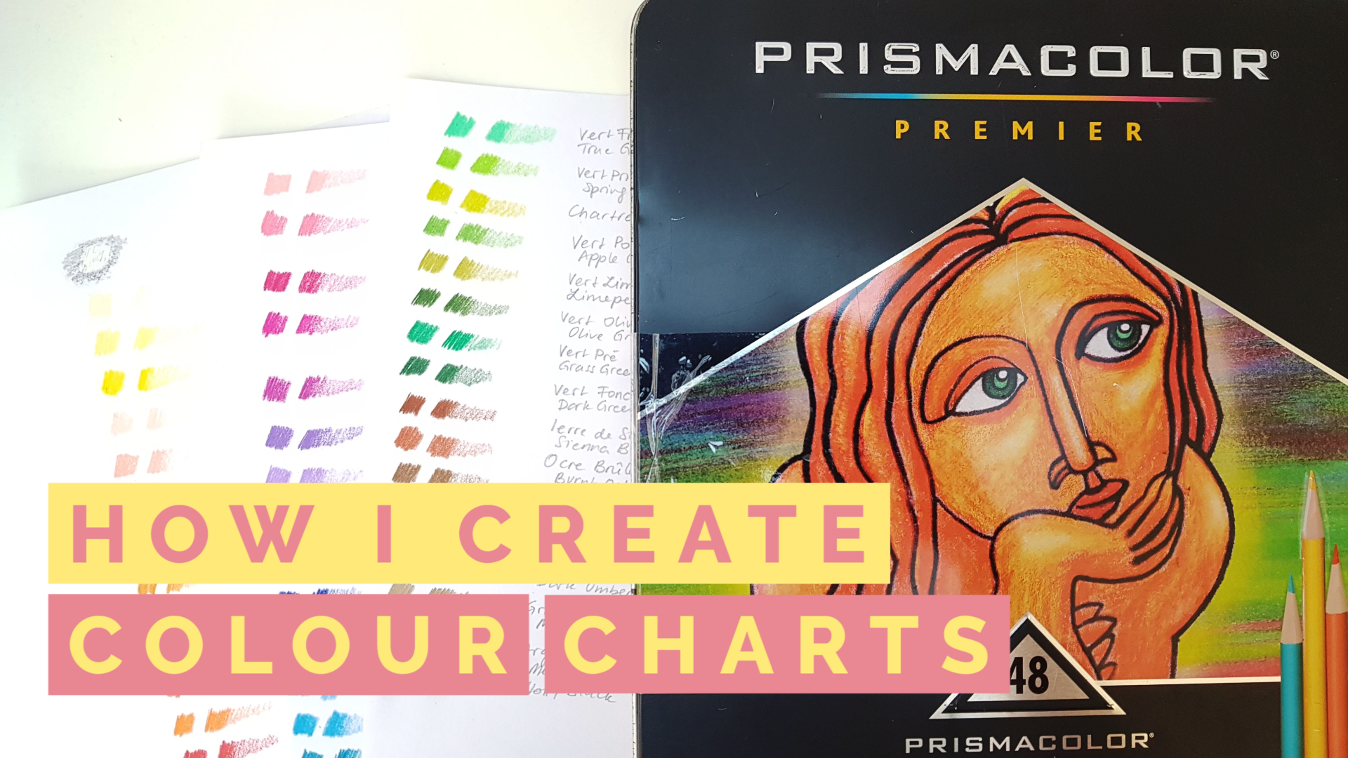 Colour charting second hand Prismacolor pencils, quality issues, and amazing colours - mini review