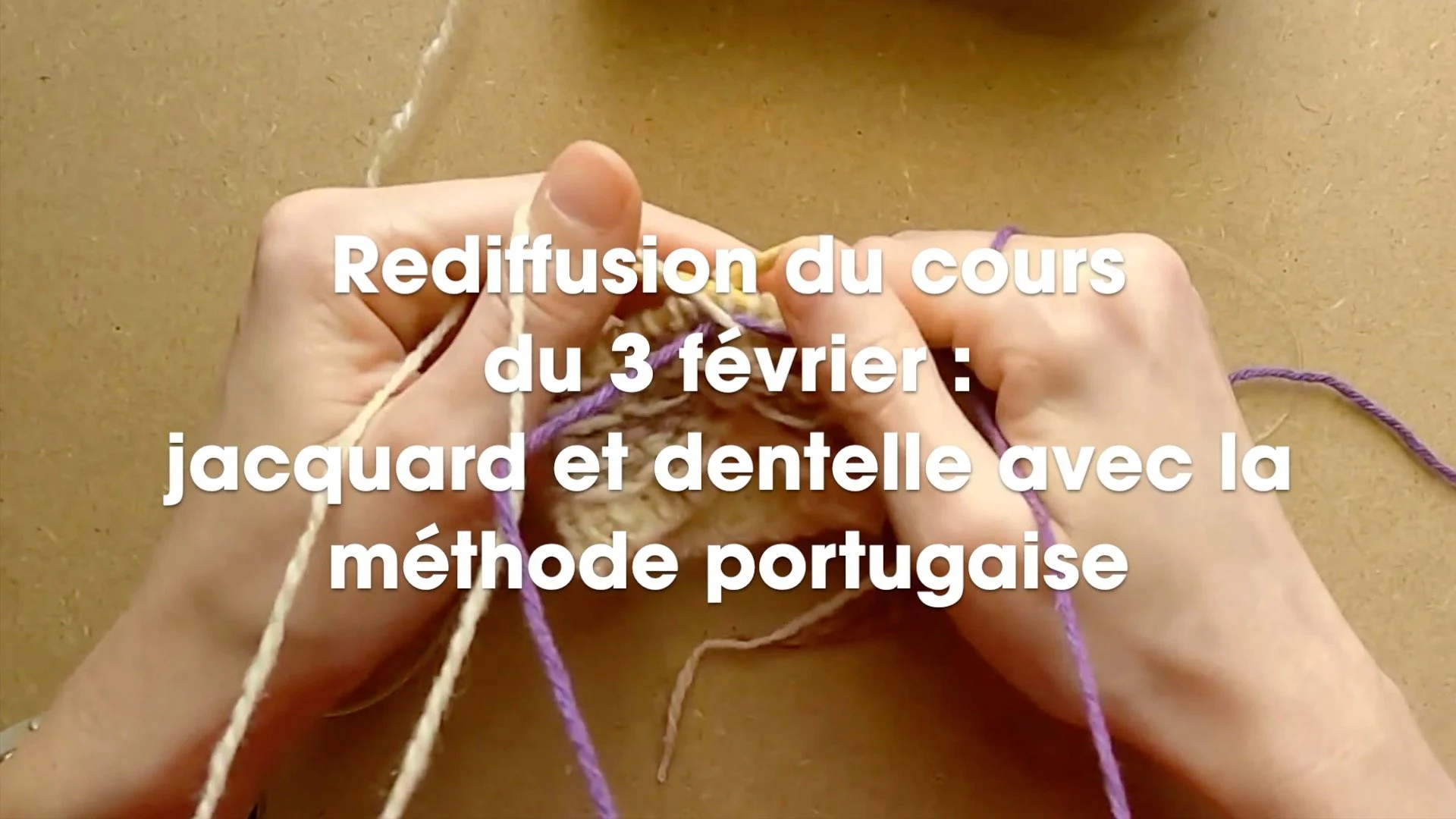Jacquard et dentelle avec la méthode portugaise