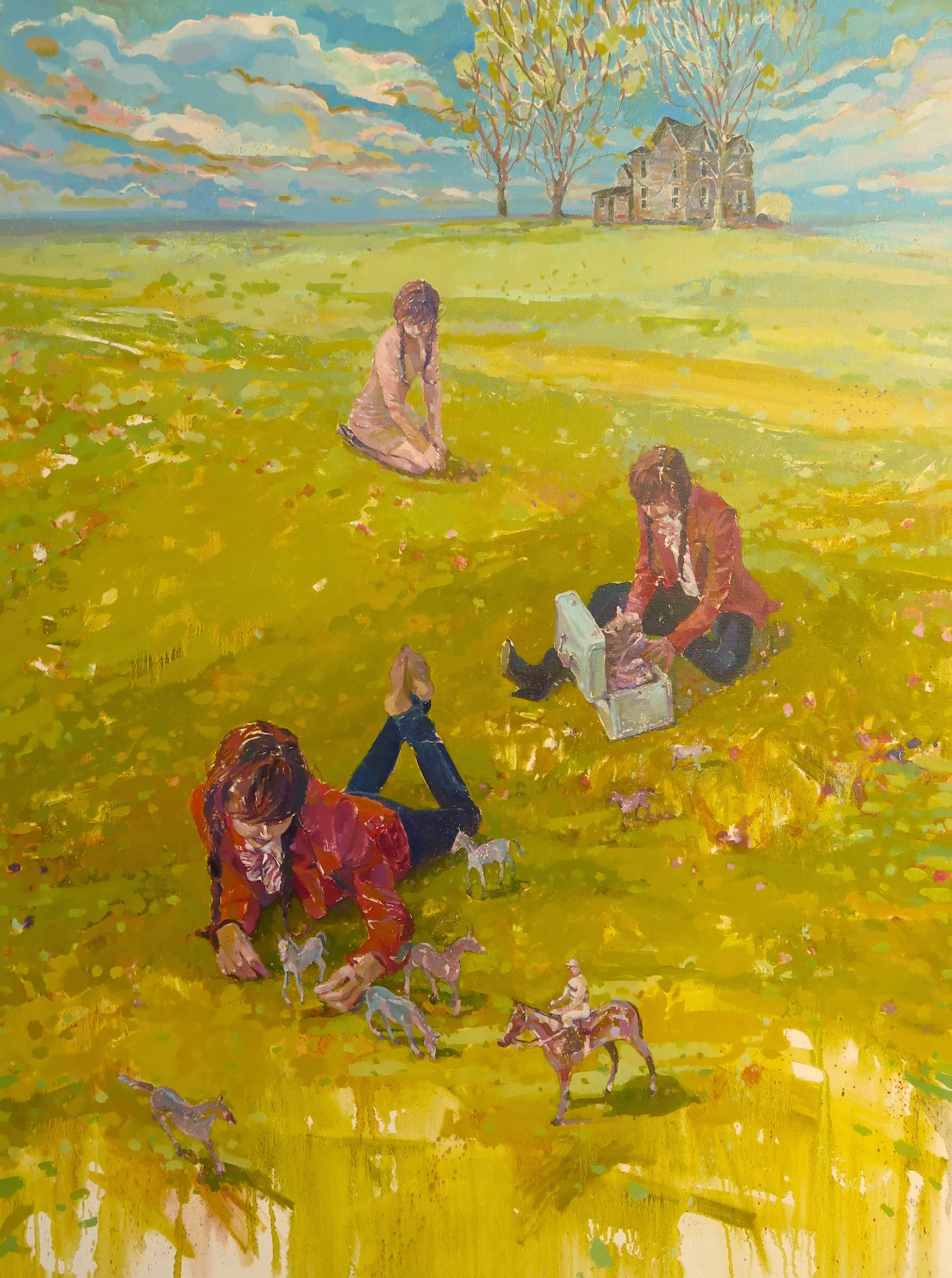 Rob Sparrow Jones, Horses, 2016, oil on canvas, 48 x 36 inches