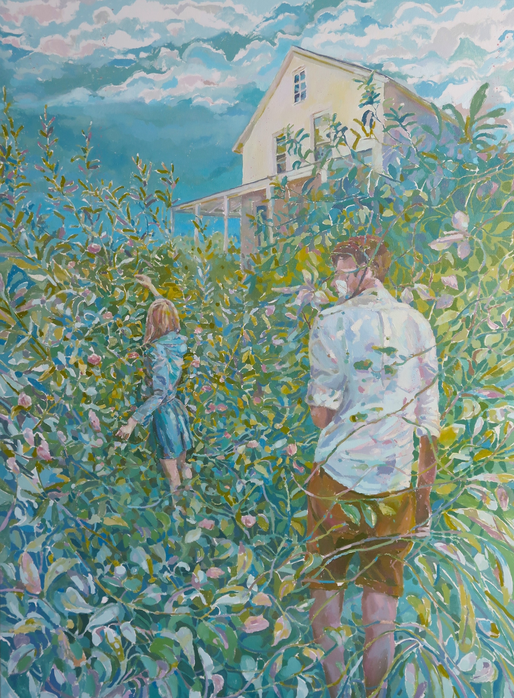 Rob Sparrow Jones, Rosa acicularis, 2016, oil on canvas, 48 x 36 inches