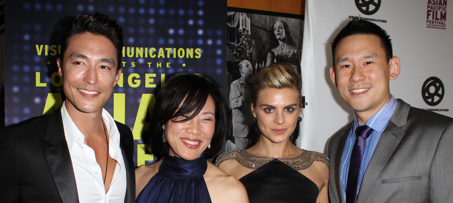 LAAPFF 2012 Opening Night with (from left) Daniel Henney, Janet Yang, Eliza Coupe, and Daniel Hsia.