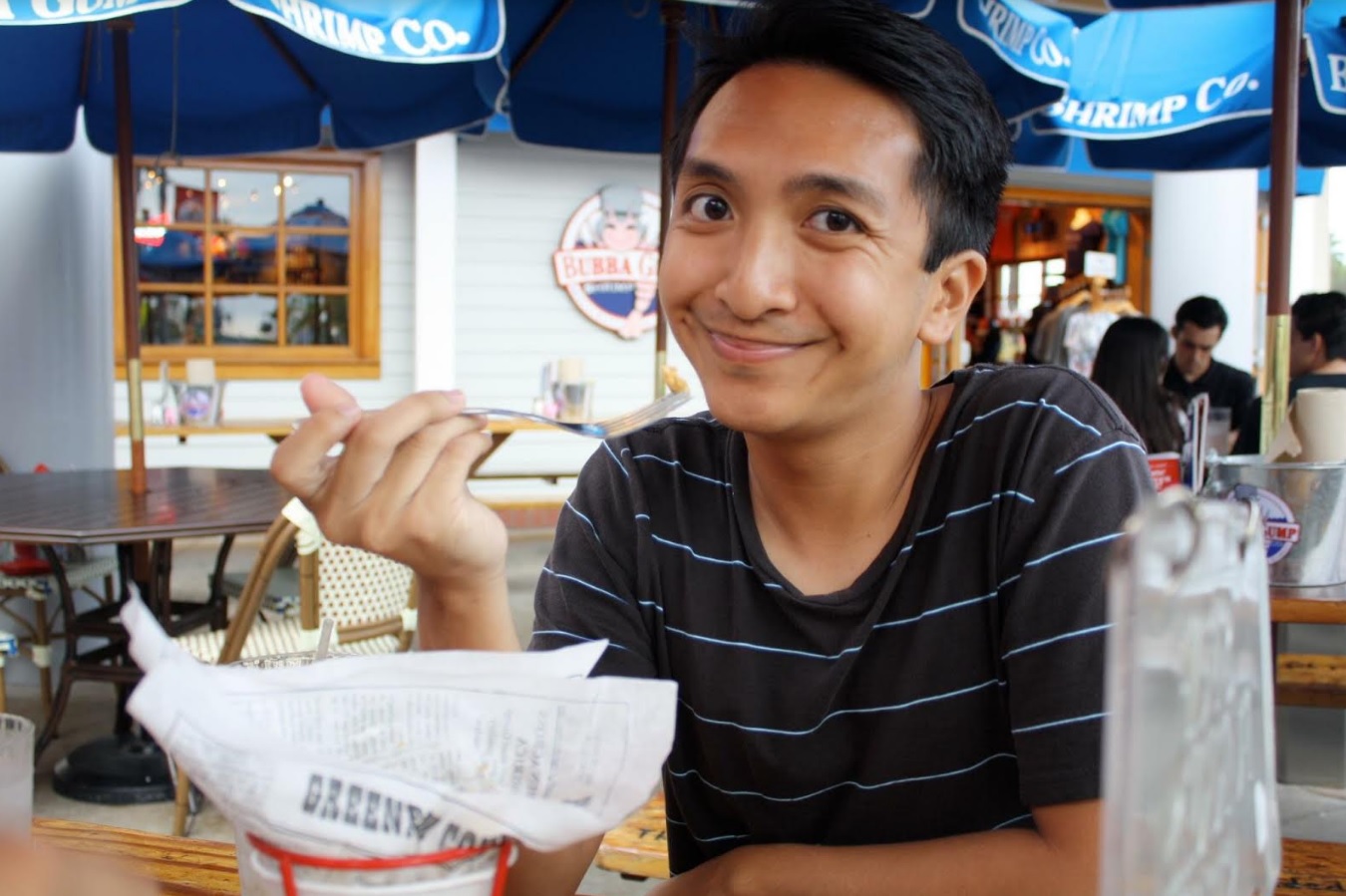 Alvin enjoying some very good food, and he’s obviously very happy about it.