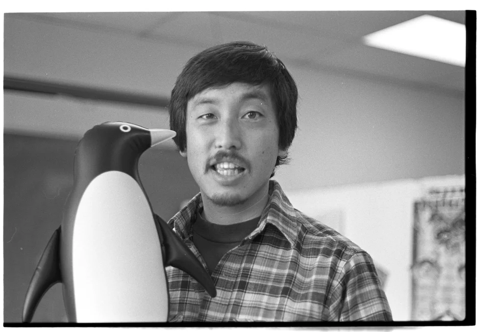 John Esaki with Penguin