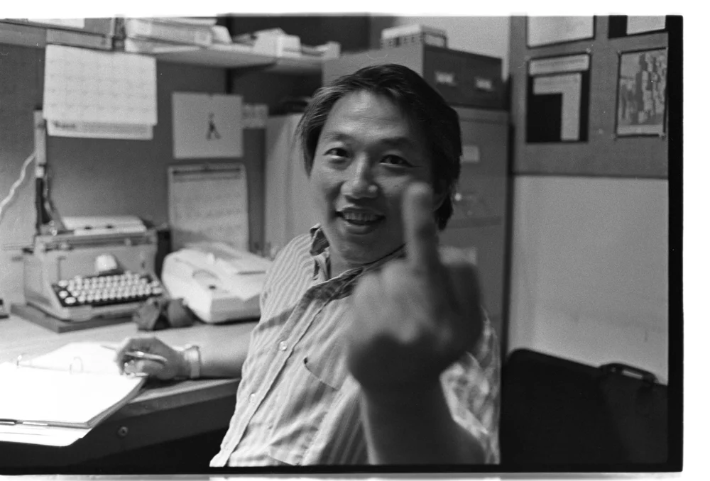  Robert A. Nakamura gives the camera a warm greeting. (Alan Ohashi, September 23, 1972) 