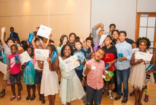 Children celebrate their Honor Roll acheivements 