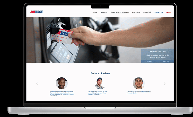 Ambest Website Scroll