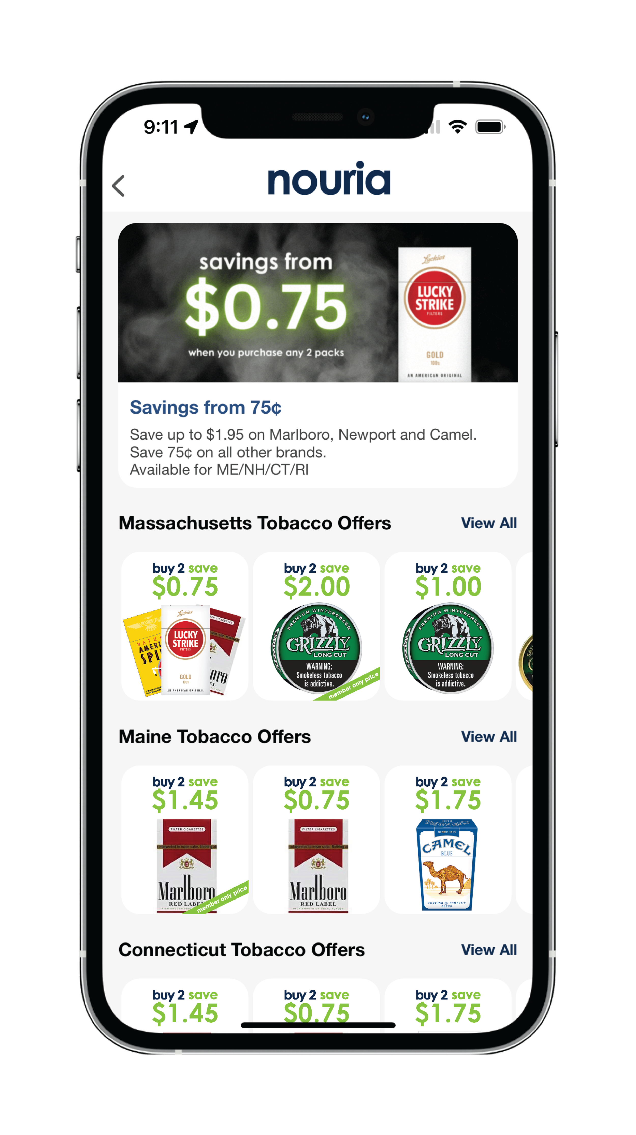 Nouria App - Tobacco