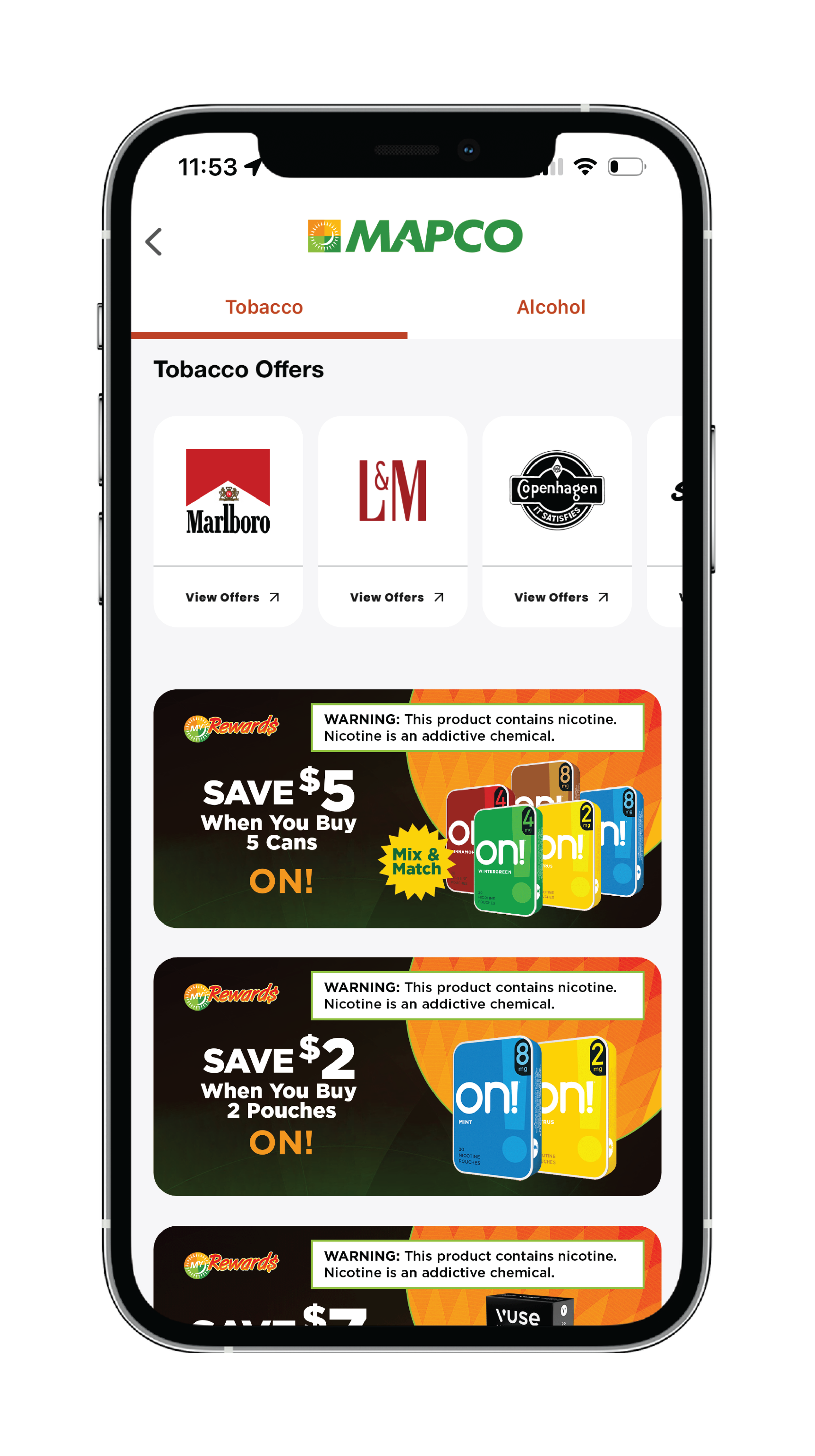 MAPCO App - Tobacco