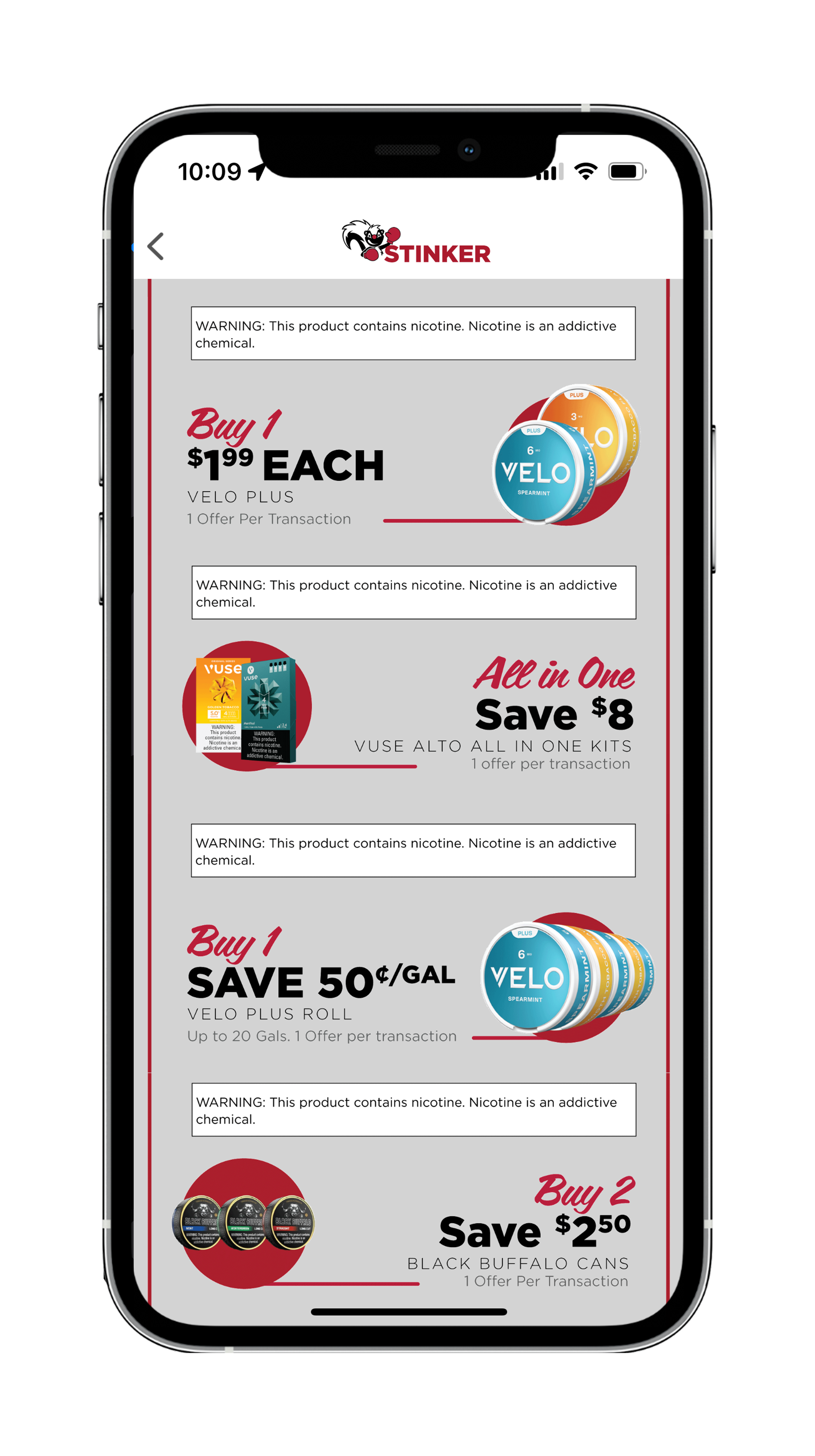 Stinker App - Tobacco