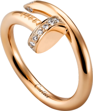 JUSTE UN CLOU RING Pink gold, diamonds.png