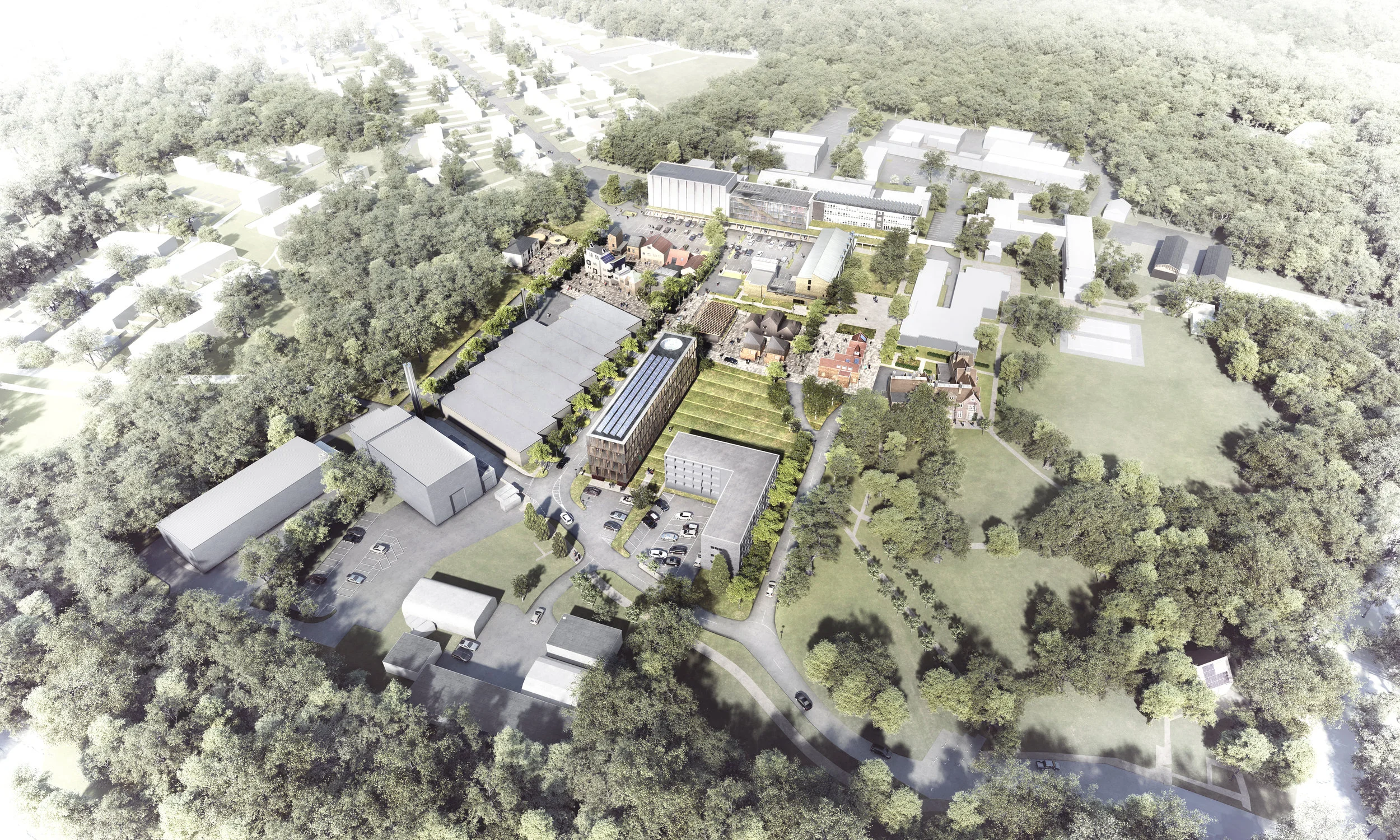 Masterplan of Building Research Establishment (BRE) Campus Aerial