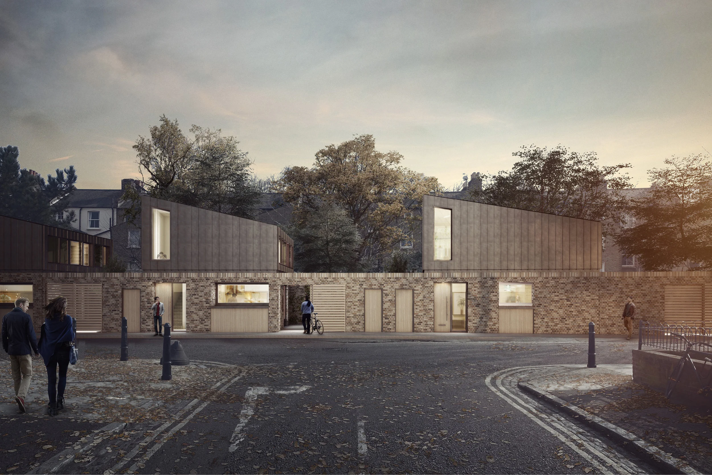 Visual of Housing Development for Peabody in Hackney at Night