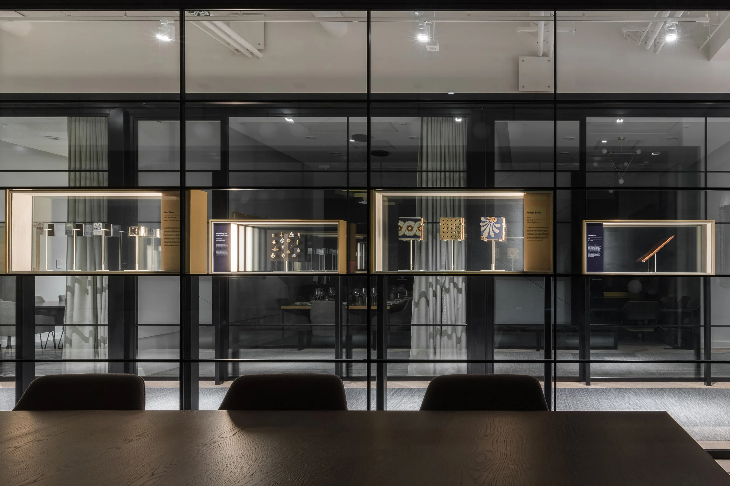 Display cases add history and character.
