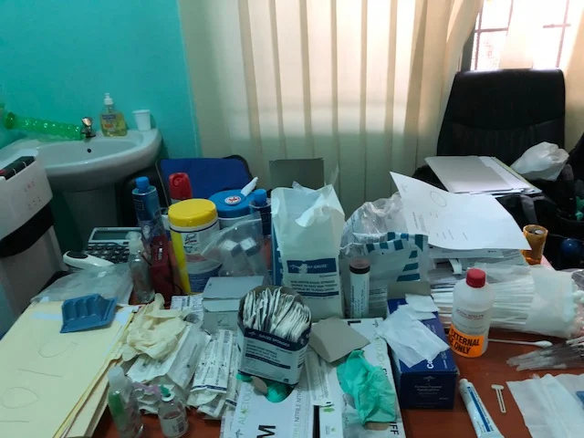 HRA and STI supplies brought from New York