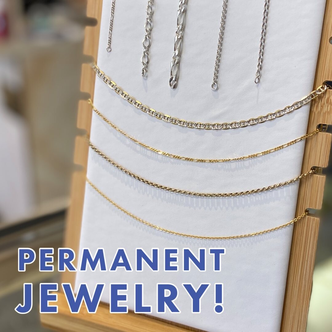 Now offering&hellip;permanent jewelry at The Gold and Diamond Exchange!! Bracelets, necklaces and more! 😍