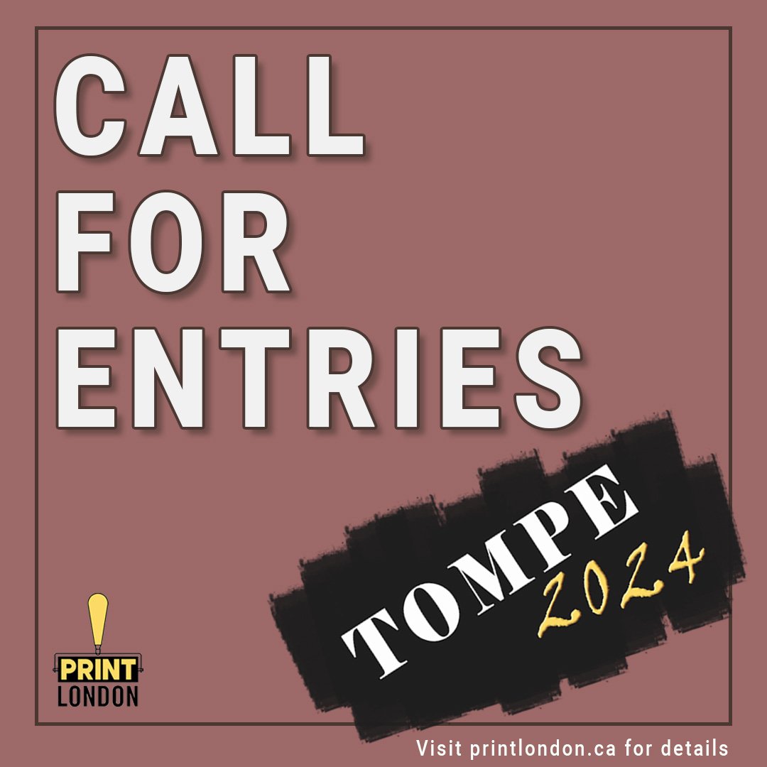 Attention printmakers: 
The deadline to submit works for this year's TOMPE is July 8. We hope to see your new prints in this year's exhibition!

Please see our website for the exhibition dates and submission details (link in bio).
-
-
image descripti