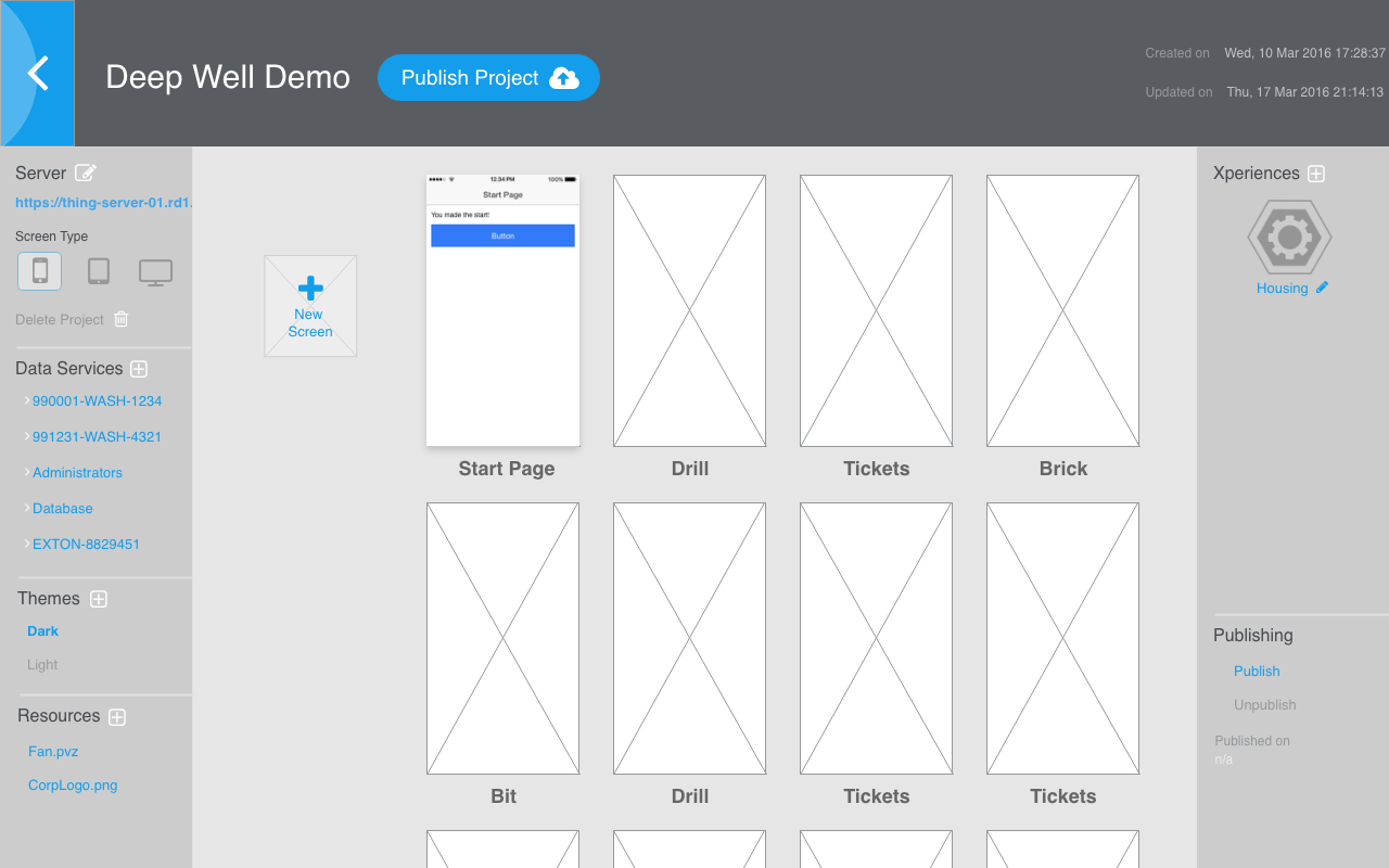 Project Screens