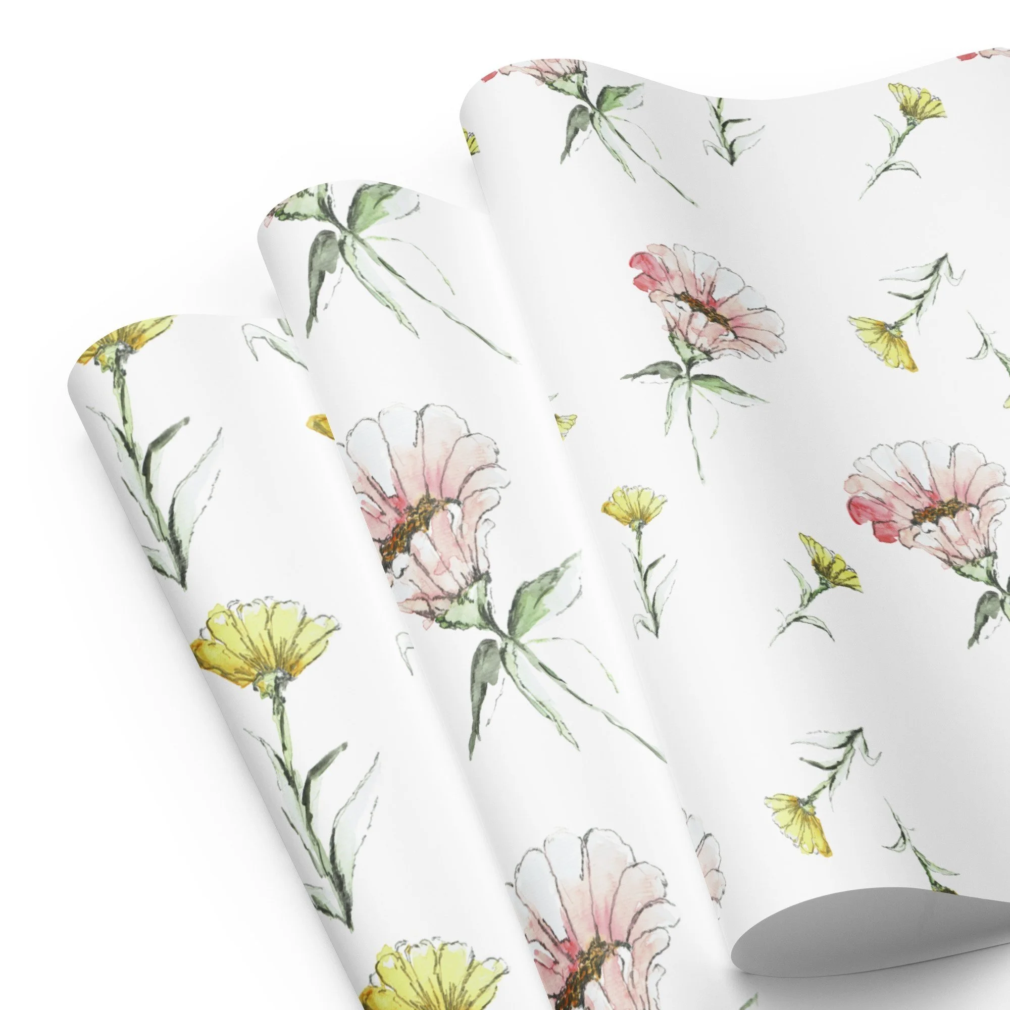 Floating Zinnia Wrapping Paper