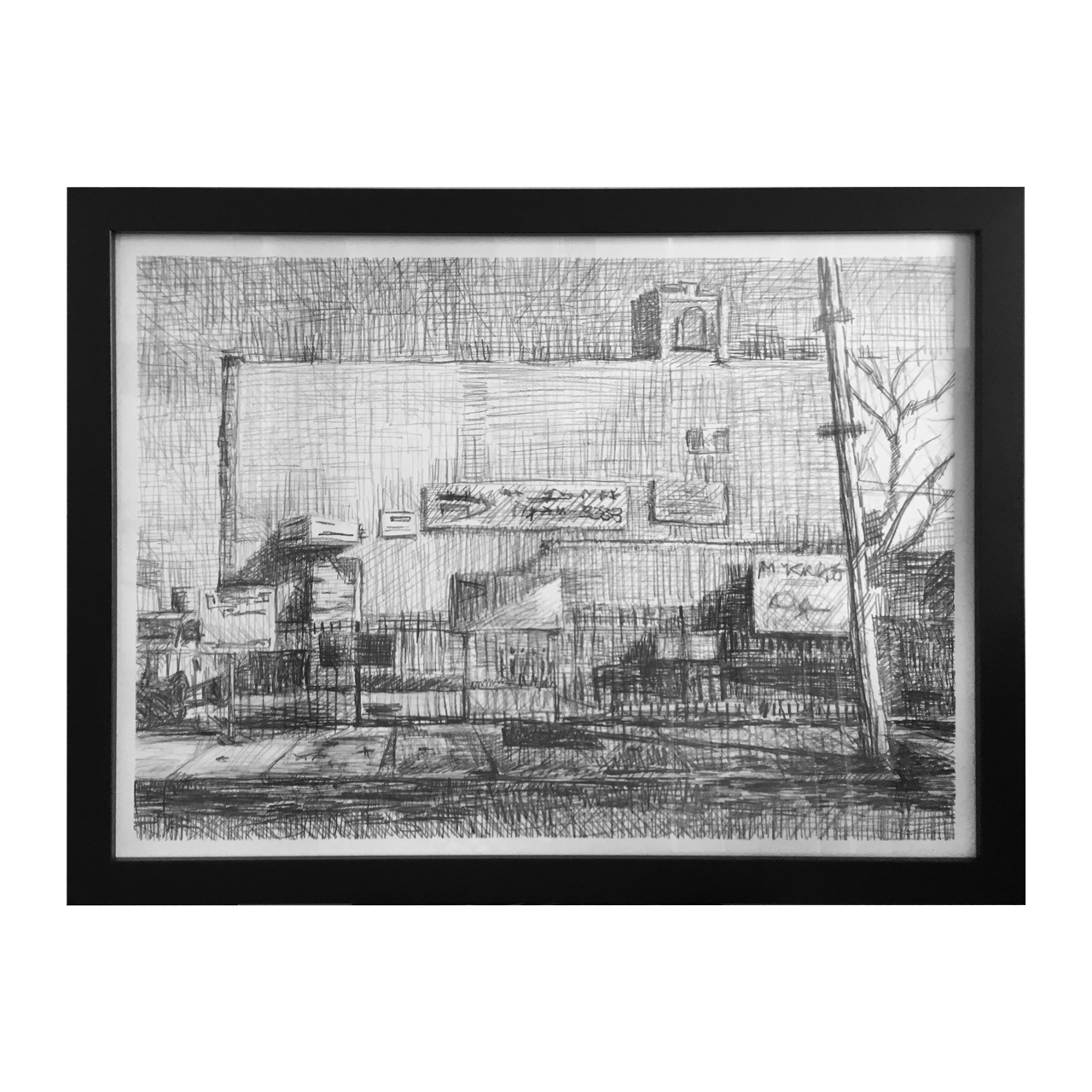 Westside 24"x18" Graphite on paper 2017