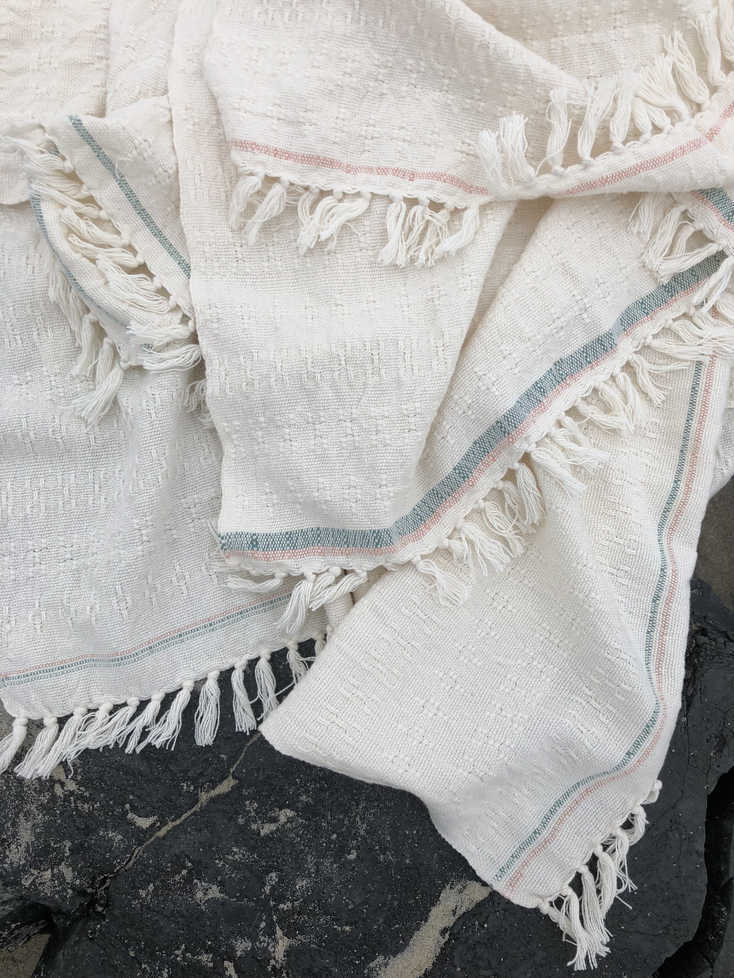  Handwoven West Texas Organic cotton. A series of baby blankets woven for Red Moon boutique in Asbury Park, NJ.  