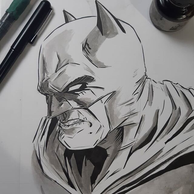 The Dark Knight Returns. 
Quick 20 minute #sketch

#illustrationgram #instaart #illustration #art #artist #artistsoninstagram #comicartist #comics #dccomics #dc #comicart #comicbookartist #batman #brucewayne #brushpen #inking #ink #inkwash #oldmanbat