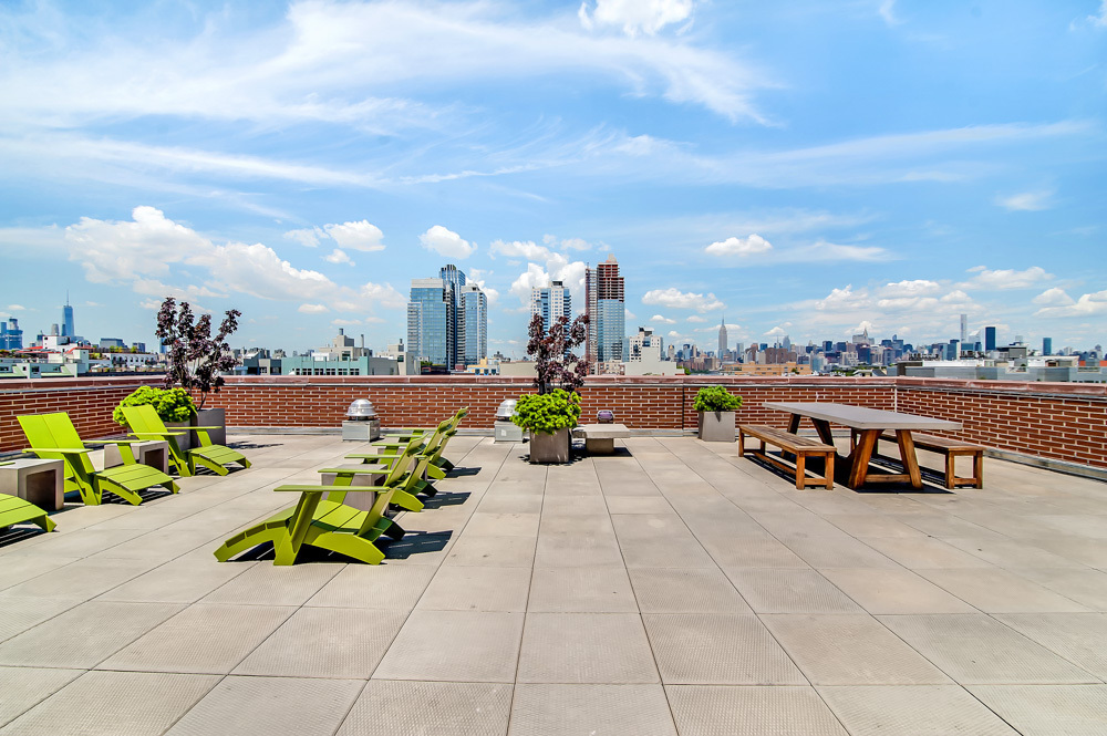 Rooftop in my 421a rental building in Brooklyn. Photo courtesy of Streeteasy