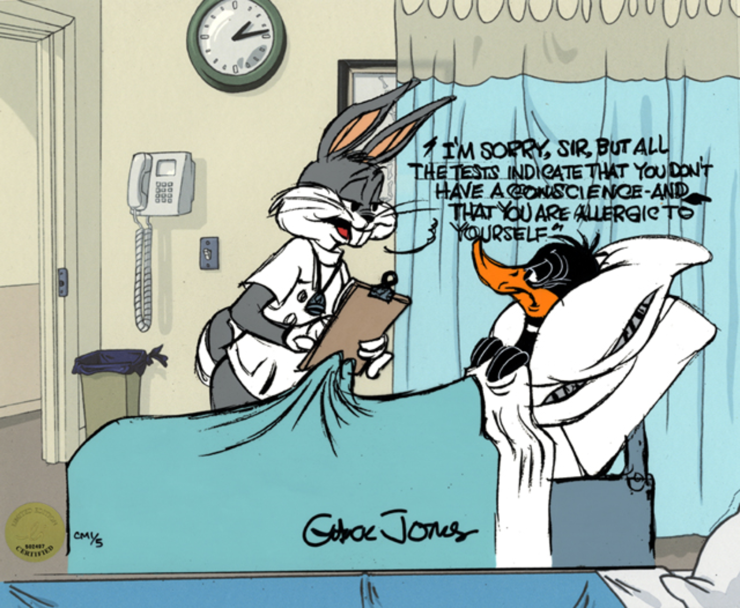 Bugs Bunny Daffy Duck Art - Doctor Art - Hypo-Duck-Riac @ Chuck Jones  Gallery — Chuck Jones Catalog 2023