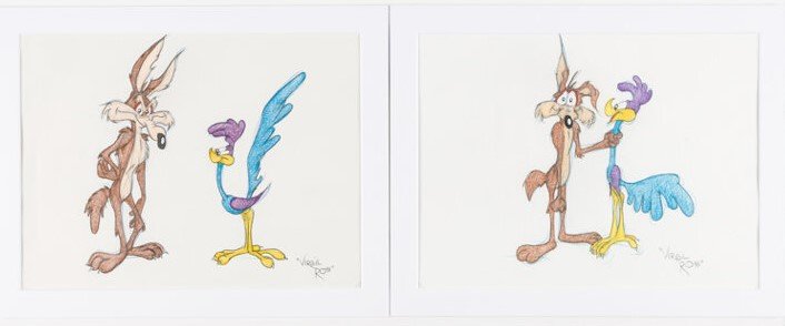 Buckle-Down Hundehalsband – Looney Tunes Road Runner & Wile E. Coyote Design, 40,6–58,4 Cm Umfang, 12,7 Cm Breit
