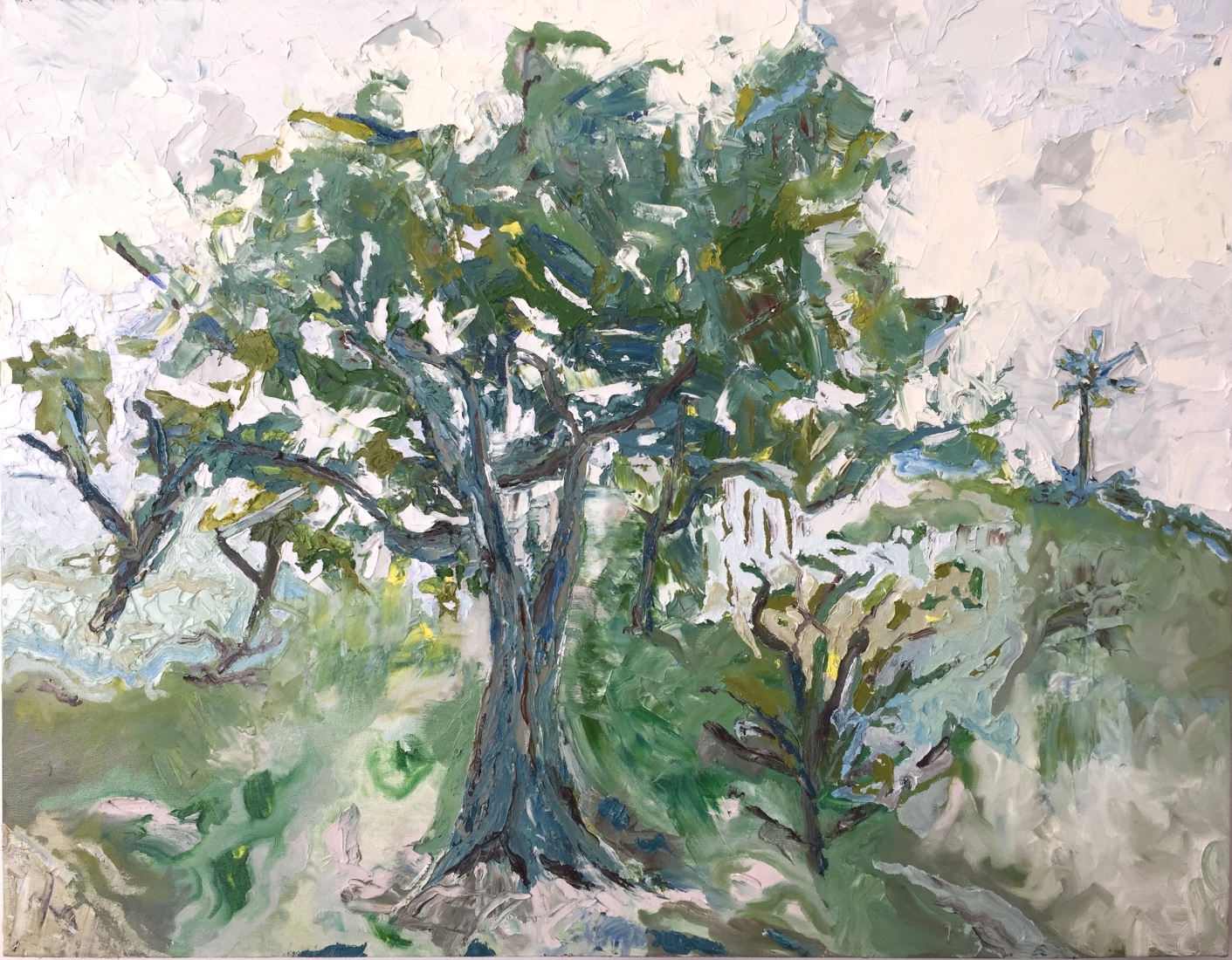 Oak Tree & Friends, 35" x 27"