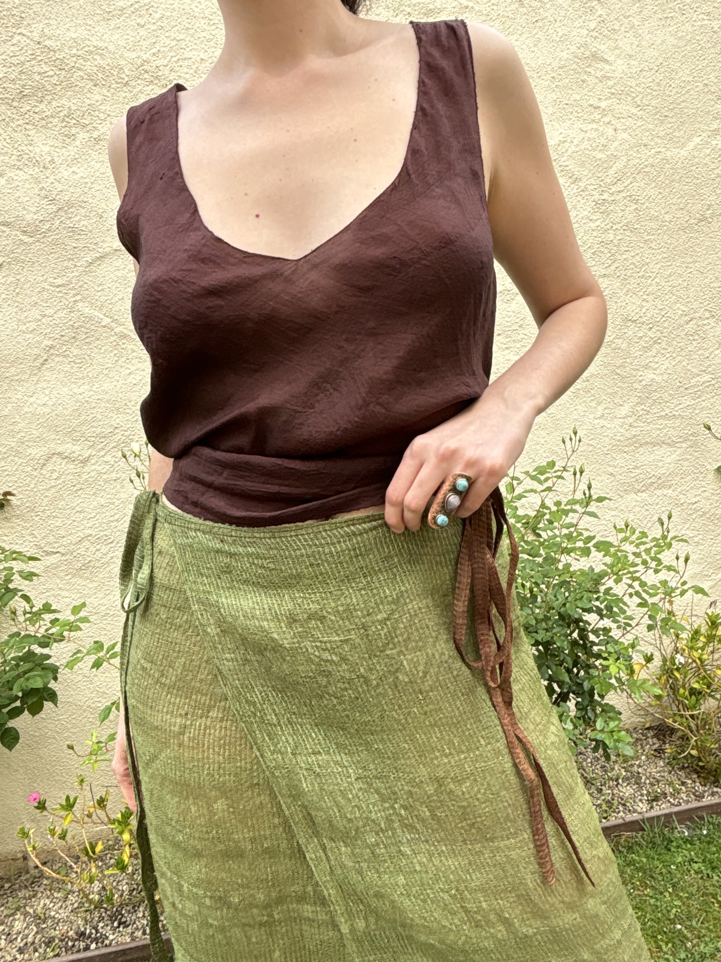 Brown Handwoven Silk