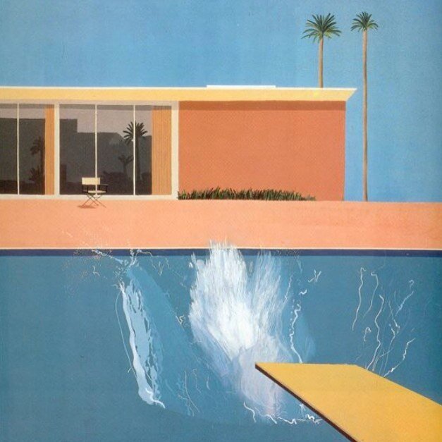 As a teenager growing up in Burnley, UK, Marke was heavily influenced by the drawings and paintings of fellow Northerner David Hockney.

Vibrantly colored swimming pool scenes, the finely detailed drawings and POP attitude served as a welcome escape 