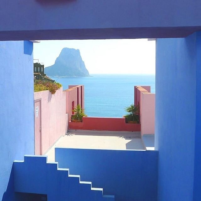 Inspo : &quot;La Muralla Roja&quot; (1973) by Bofill Architecture with its perfect framing of the mediterranean and deep blue hue.⁠⠀
.⁠⠀
The Bateau Lamp in Klein blue by Goodnight Light.⁠⠀
⁠.⁠⠀
- Designed to free-stand or suspend from a wall. ⁠⠀
- Po