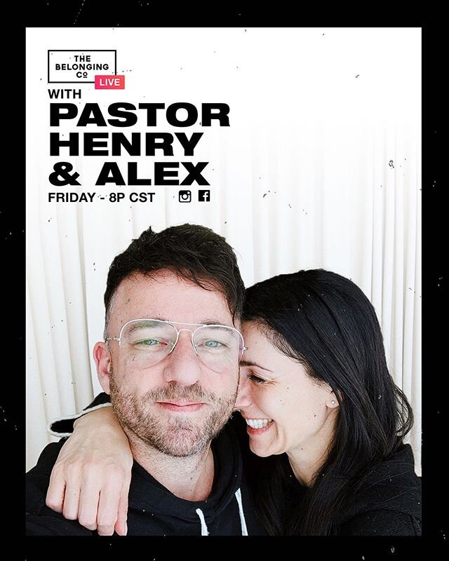 Join Henry and I tomorrow night! We are so excited to connect with you and love on you all. Join us Friday night live on Instagram at 8PM CST