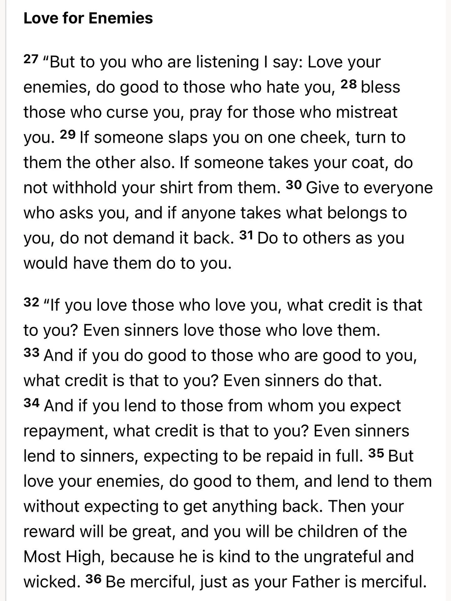 This is for ALL of us! Luke 6:27-36