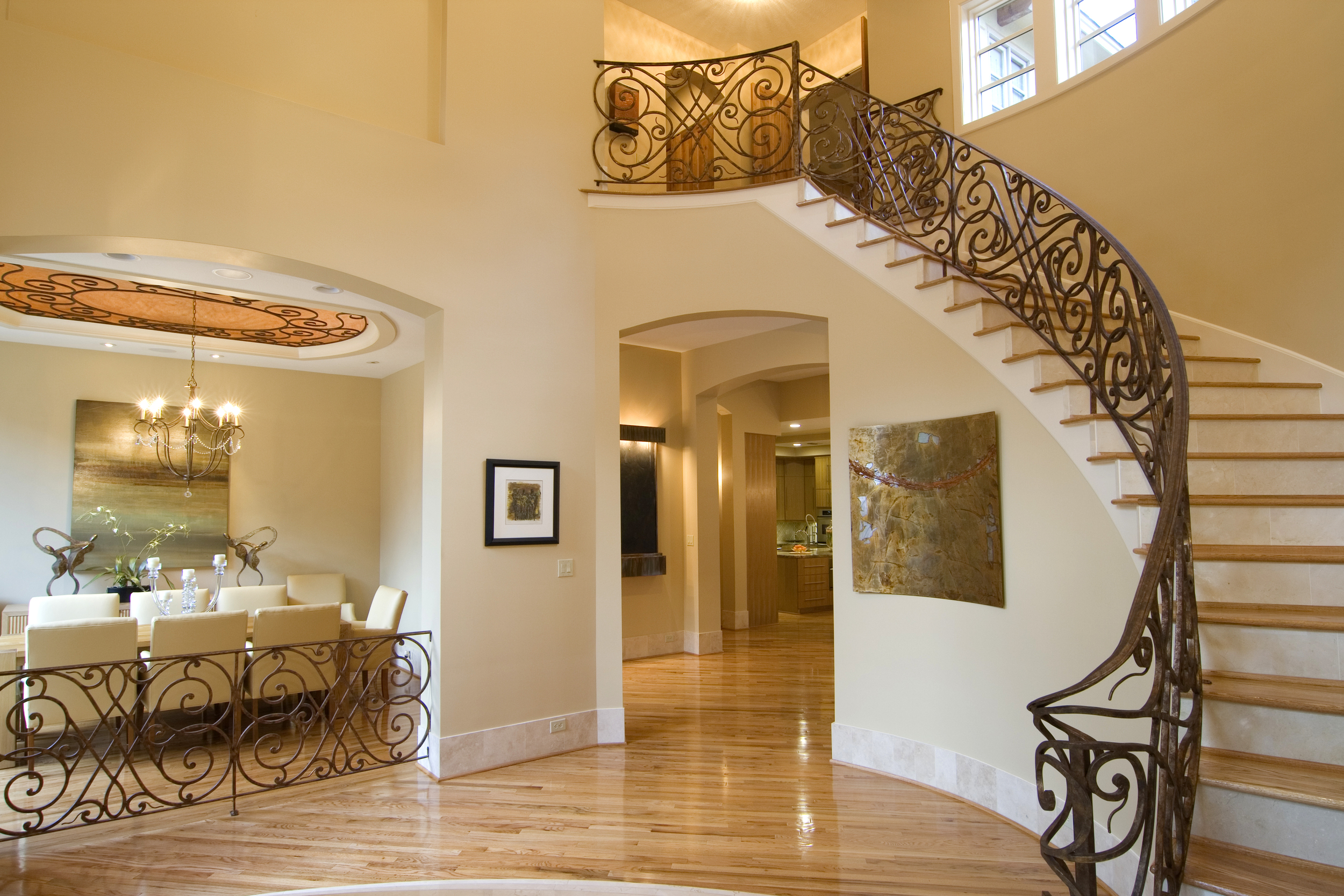 Meadow Lake  Lane - Entry looking towards Gallery, Dining Room and Staircase.jpg