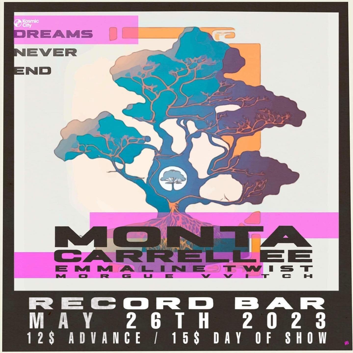 @monta.us is back on Friday! They have a new event at @recordbar called Dreams Never End and will be playing with @carrelleefree, @emmalinetwist, and @morguevvitch! Should be a great show