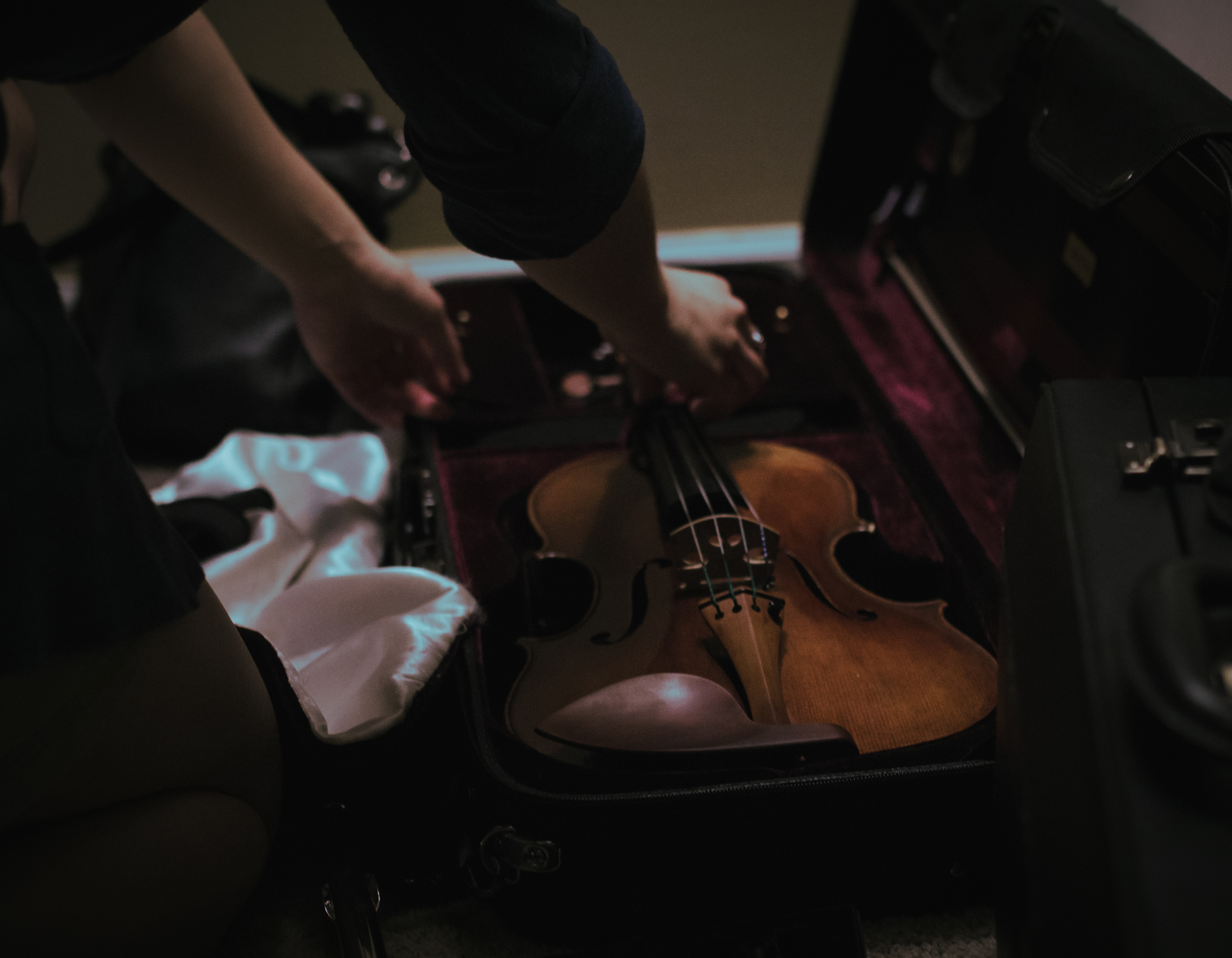 My friend Sam and her viola. 