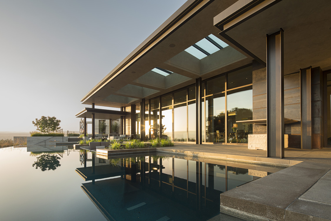 The project is approximately 11 acres in size and is located in the hills of Silicon Valley. The home and garden use many types of green technology to reduce the carbon footprint and make the home highly efficient. The garden is predominan