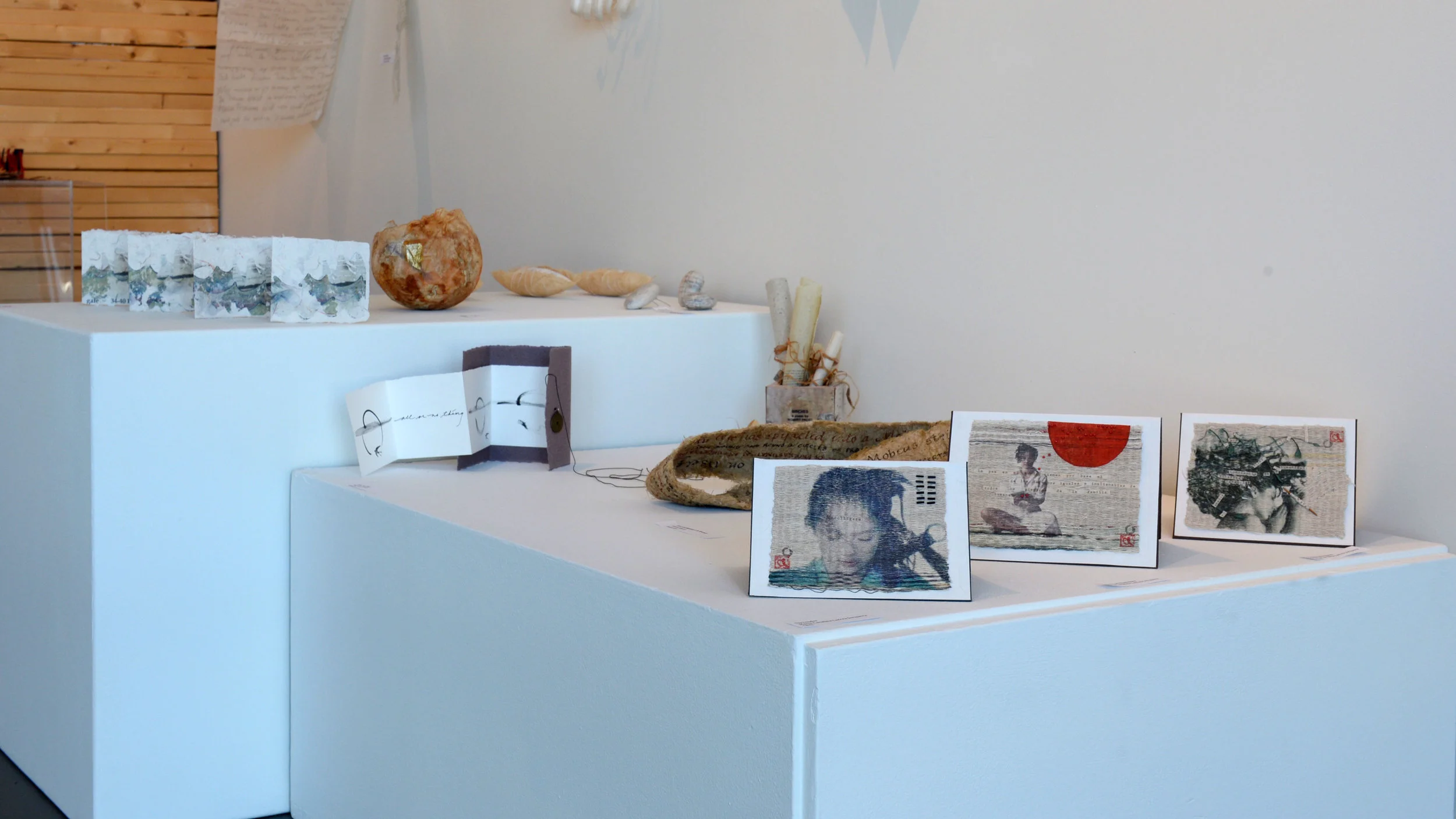Artists (left to right) Joanne B Kaar, Leslie Leong, Marlis Maehrles, Angelika Wolpert, Terry Ann Carter, Marjorie Alexander, Tricia Smout, Maria Carolina Larrea Jorquera