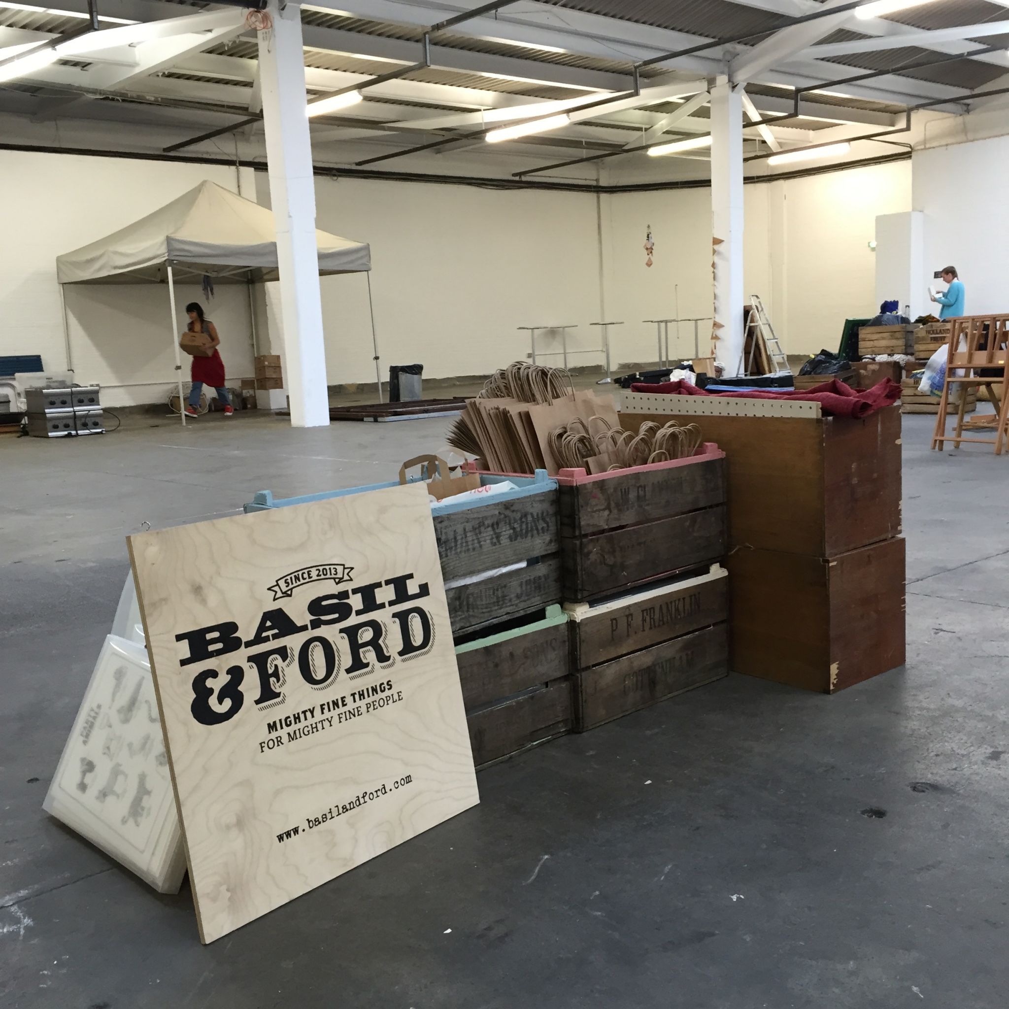Getting pretty handy at packing everything up. Our whole stand fits into the back of our Corsa!